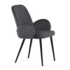 BONTEC Jedálenská stolička, šedá, zamatová látka, DCL-X7129 GREY2 (Farba Šedá)