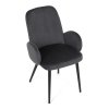 BONTEC Jedálenská stolička, šedá, zamatová látka, DCL-X7129 GREY2 (Farba Šedá)
