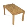 BONTEC Jedálenský stôl 140x80cm, masív, dub, DS-H140 DUB (Farba Prírodné)