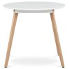 BONTEC Okrúhly jedálenský stôl 80x80cm, mdf DT-316 WT (Farba Biela)