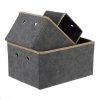 BONTEC Kôš látkový - skladací, šedý, cena za sadu 3 ks (Farba Šedá)