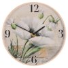 BONTEC Hodiny nástenné - kvitnúci mak, MDF s dreveným rámom, 40 cm (Farba Viacfarebná)