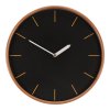 BONTEC Hodiny nástenné - bez číslic, drevený rám, čierne, 32 cm (Farba Čierna)