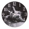 BONTEC Hodiny nástenné - hravé mačiatko, MDF, 34 cm (Farba Šedá)