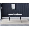 BONTEC Jedálenský stôl 130x70cm, keramika, mramor, HT-403M GREY (Farba Šedá)
