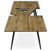 BONTEC Jedálenský stôl rozkladací 140-180x80 cm, mdf, dub, HT-921 OAK (Farba Hnedá)