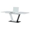 BONTEC Jedálenský stôl rozkladací 160-210x90 cm, mdf HT-D1931 WT (Farba Biela)