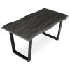 BONTEC Jedálenský stôl 160x90cm, mdf, sivý dub, HT-F4216 GREY (Farba Šedá)