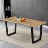 BONTEC Jedálenský stôl 180x90cm, mdf, sivý dub, HT-F4218 GREY (Farba Šedá)