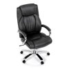 BONTEC Kancelárske kreslo, hojdací mechanizmus, čierna ekokoža, KA-F1385 BK (Farba Čierna)