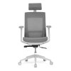 BONTEC Kancelárska stolička, synchrónny mechanizmus, šedá sieťovina, KA-W004 GREY (Farba Šedá)