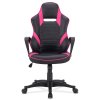 BONTEC Herné kreslo, hojdací mechanizmus, čierna ekokoža, KA-Y207 PINK (Farba Čierna)