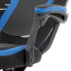 BONTEC Herné kreslo, hojdací mechanizmus, čierna ekokoža, KA-Y213 BLUE (Farba Čierna)