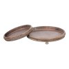 BONTEC Tácka drevená - okrúhly tvar, hnedá, cena za sadu 2 ks (Farba Biela)