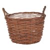BONTEC Kôš prútený - okrúhly, veľ. M, farba hnedá (Farba Hnedá)