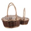 BONTEC Obal na kvety - prútený košík, cena za sadu 3 ks (Farba Hnedá)