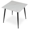 BONTEC Jídelní stôl 80x80cm, keramika, mramor, HT-398M GREY (Farba Šedá)