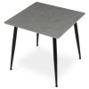 BONTEC Jídelní stôl 80x80cm, keramika, mramor, HT-398M GREY (Farba Šedá)