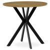 BONTEC Okrúhly jedálenský stôl 80x80cm, mdf, divoký dub, HT-F4108 OAK (Farba Hnedá)