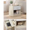 BONTEC Odkladací stolík 39x28x41cm, mdf, bielený dub, ANT-E1081 BUK (Farba Béžová)