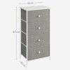 BONTEC Komoda 45x30x92cm, mdf, sivá, AUK-E1031 GREY (Farba Šedá)