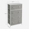 BONTEC Komoda 56x30x93cm, kov, šedá, AUK-E1051 GREY (Farba Šedá)