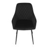 BONTEC Jedálenská stolička, čierna, zamatová látka, DCH-215 BK4 (Farba Čierna)