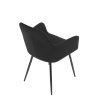 BONTEC Jedálenská stolička, čierna, zamatová látka, DCH-215 BK4 (Farba Čierna)