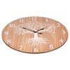 BONTEC Hodiny nástenné - pr. 58 cm, MDF, strom života (Farba Hnedá)