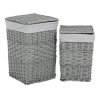 BONTEC Kôš bielizeň - prútie, šedý, s vekom, cena za sadu 2 ks (Farba Šedá)