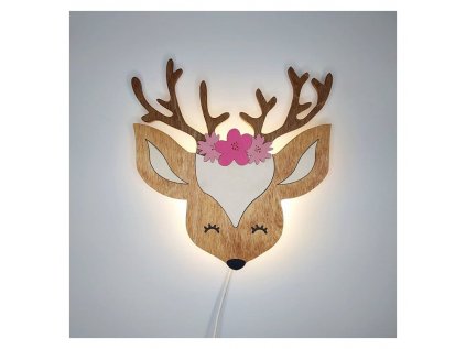 Destké lampa Jeleň/srnček na stenu jelenček s kvetmi