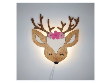 Destké lampa Jeleň/srnček na stenu jelenček s kvetmi