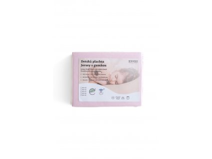 Prostěradlo 120x60 - baby pink 140g