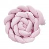 Detský pleteny mantinel VELVET 230 cm - růžový