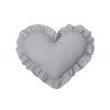 Detský vankúš SRDCE sivá