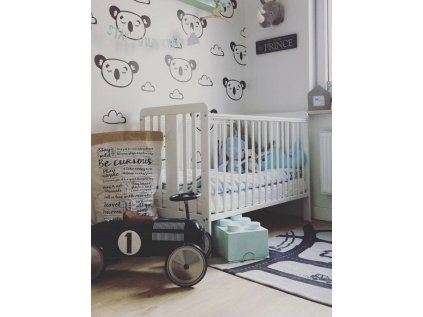 Detská biela postieľka Star Cot 120x60