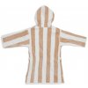 Jollein detský župan 1-2r Stripe GOTS Biscuit