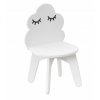 Detská biela stolička Obláčik 00