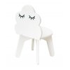 Detská biela stolička Obláčik 01