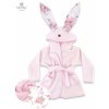 Detský župan s uškami MimiNu Ružové pivonky