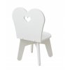 Detská biela stolička Srdiečko 1