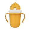 Canpol Babies Hrnček so silikónovou slamkou 210ml žltá