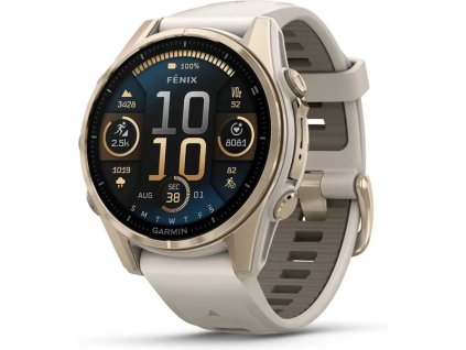 2326 garmin fenix 8 43mm amoled sapphire soft gold fog grey
