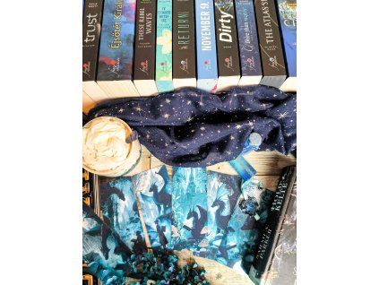 Duotone Teal Reading Dragon Bookmark SET