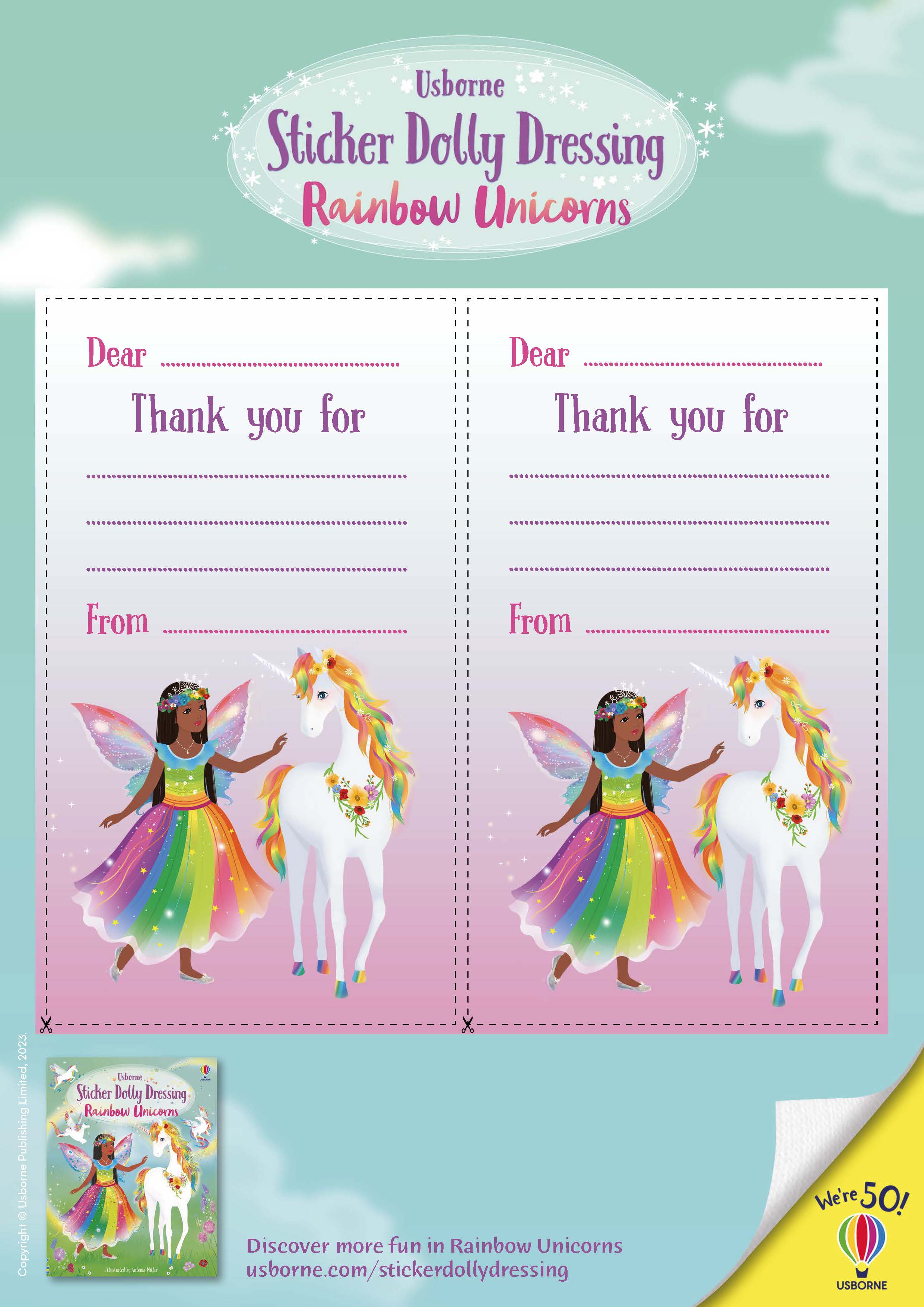 Sticker Dolly Dressing Rainbow Unicorns Activity Pack