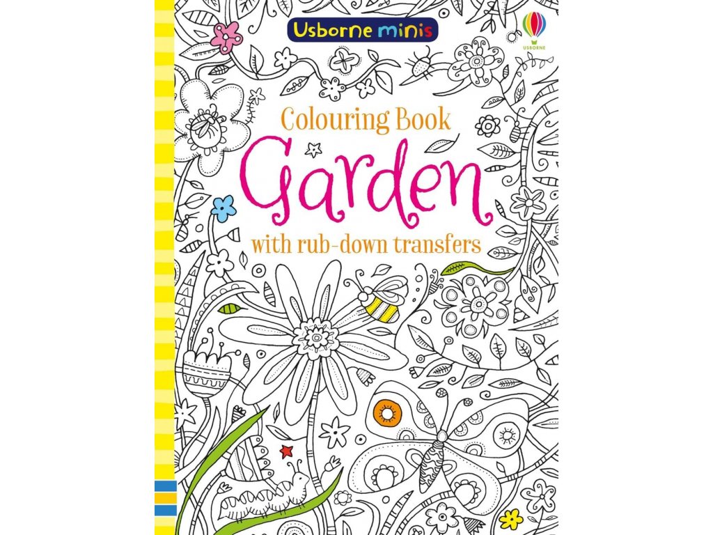 Garden colouring book with rub down transfers