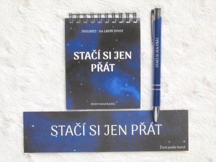 Motivační bloček + propiska + záložka 1