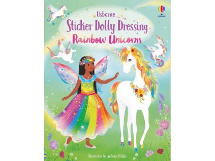 Sticker Dolly Dressing Rainbow Unicorns samolepkovy sesit duhovi jednorozci 9781803707747 1