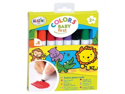 Fixy s kulatým hrotem Aladine Colors Baby First 8 barev 1