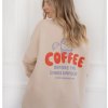 Dámska mikina "Coffee before chaos" - Špeciálna edícia Mini&me